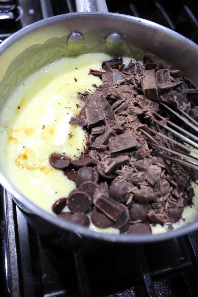 Custard with added chocolate, butter, and vanilla