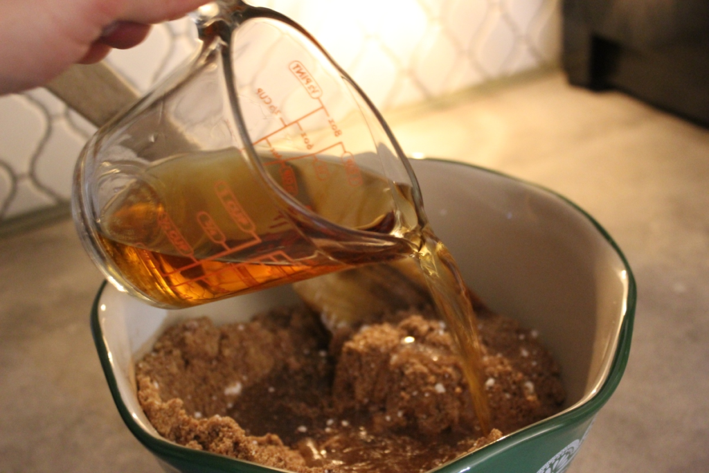 stir in the bourbon slowly